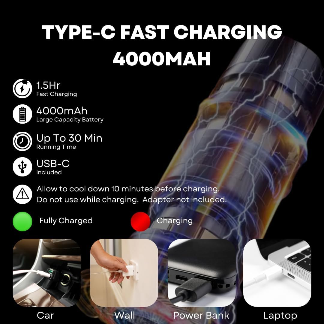 Wireless Mini Electric Blower for Car Cleaning and Household Dusting
