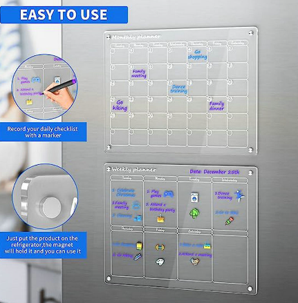 Magnetic Schedule Planner for Fridge (Single Item)