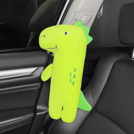 Car Seat Belt Pillow Safety Seatbelt Shoulder Pad Stuffers Cute Toy Cute Neck Cushion Car Accessories Seatbelt Shoulder Protector Sleeping Pillow for Kids Auto Interior Accessories (Green)