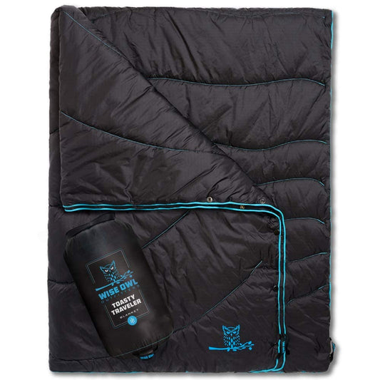 Wise Owl Outfitters Nylon Camping Blanket - Packable & Waterproof Camping Quilt - Stadium Blanket Backpacking Camping Travel and Hiking